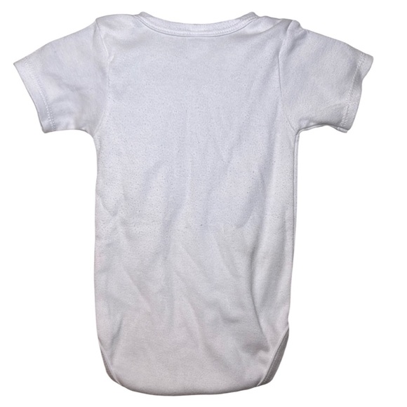 Baby Onesie White “Daddy Is My Hero” Police Onesie Short Sleeve Size 3-6 Months - Picture 4 of 5